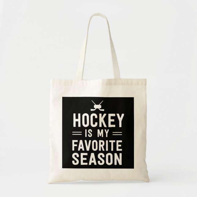 Hockey är min favoritsäsong tygkasse (Framsidan)