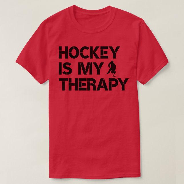 Hockey är min terapi 1 t shirt (Design framsida)