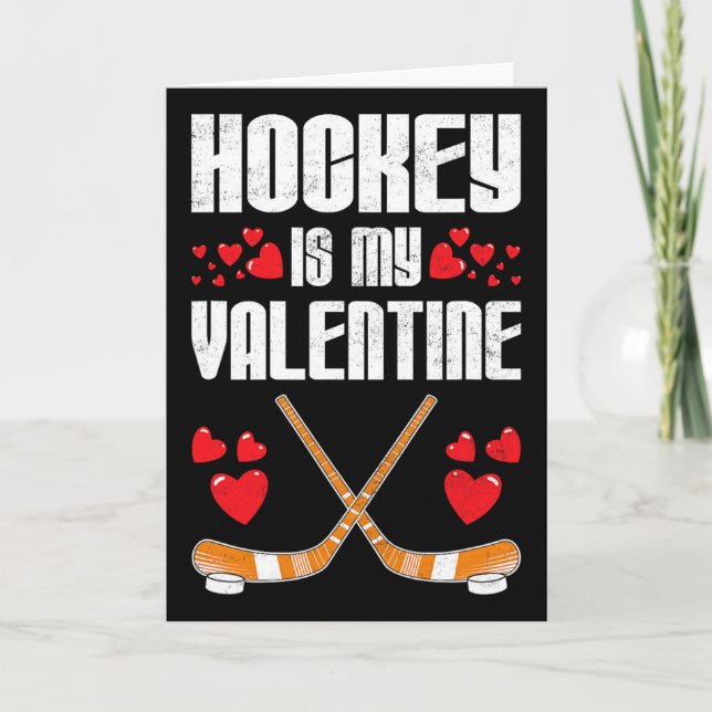 Hockey är min valentin rolig sporthumor lag män kort (Framsida)