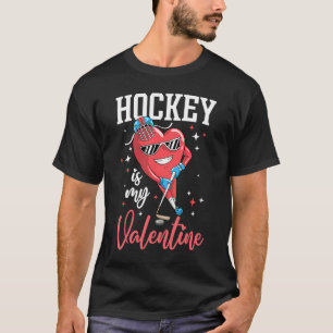 Hockey är min Valentine Singles Anti alla hjärtans T Shirt