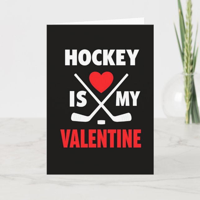 Hockey är mitt valentinekort kort (Framsida)