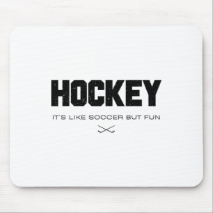 Hockey är som fotboll men roligt Roligt hockeyälsk Musmatta