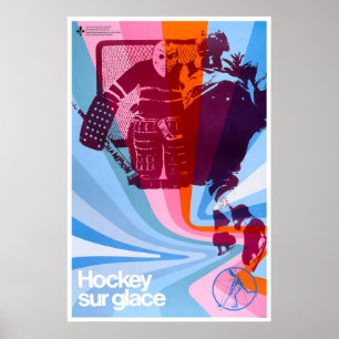 Hockey Art Skidåkningsresa Skidåkning Affisch Spor
