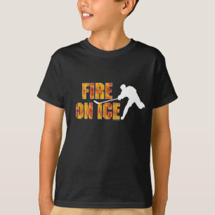 Hockey avfyrar på is tee shirt