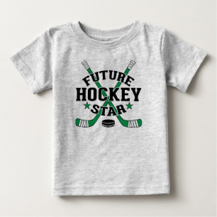 Hockey Baby Future Hockey Star Grönt Hockey Sticks T Shirt