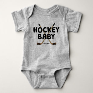 Hockey Baby med Hockey Sticks Funny Cute Infant T Shirt