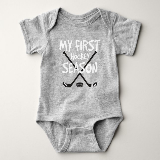 Hockey Baby My First Hockey Season Hockey Sticks T Shirt (Framsida)
