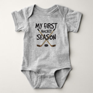 Hockey Baby My First Hockey Season Hockey Sticks Tee Shirt
