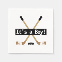 Hockey Baby Shower Det är en Boy Hockey Sticks