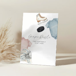 Hockey baby shower, ice hockey diaper raffle