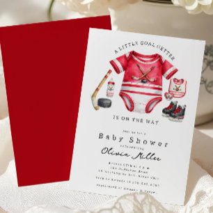 Hockey Baby Shower Inbjudan