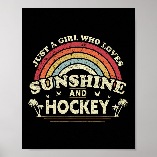 Hockey. Bara en flicka som Kärlek solshine och Hoc Poster (Framsidan)