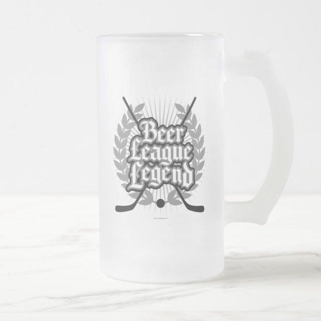 Hockey Beer League Legend Frosted Glass Beer Mugg (Höger)