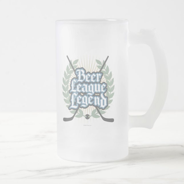 Hockey Beer League Legend Frosted Glass Beer Mugg (Höger)