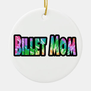 Hockey Billet Mamma Tie Dye Julgransprydnad Keramik