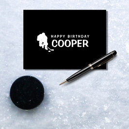 Hockey Birthday Card Tack Kort