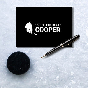Hockey Birthday Card Tack Kort
