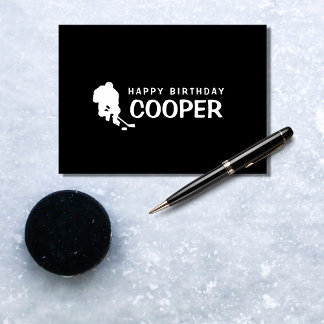 Hockey Birthday Card Tack Kort