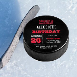 Hockey Birthday-inbjudan Inbjudningar