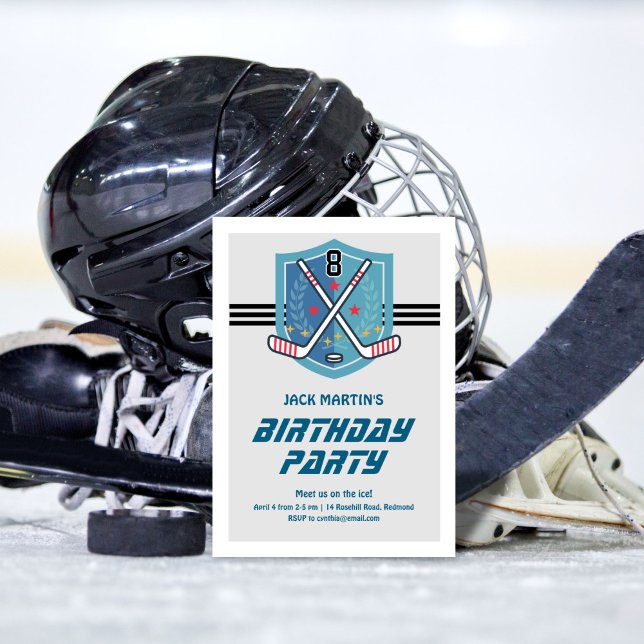 Hockey Birthday-inbjudan Inbjudningar (Skapare uppladdad)
