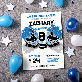 Hockey Birthday-inbjudan | Skating Inbjudan