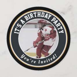 Hockey Birthday-inbjudningar - Hockey Puck Inbjudningar