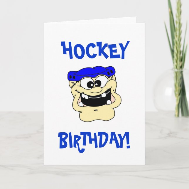 Hockey Birthday Kort (Framsida)