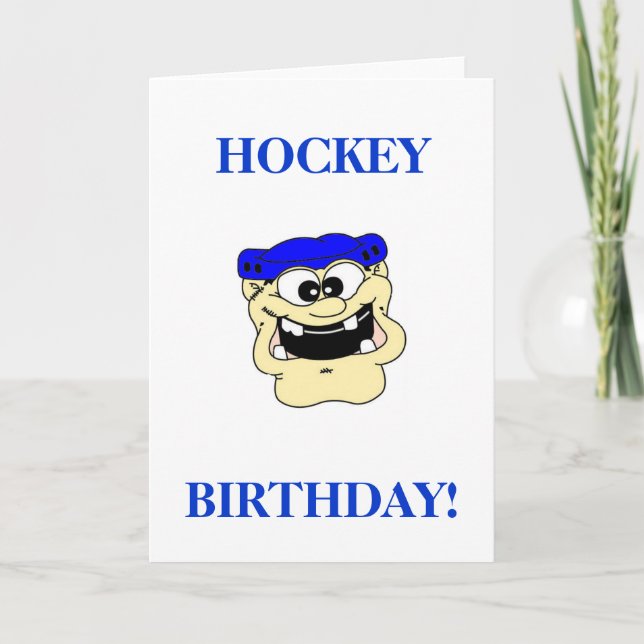 Hockey Birthday Kort (Framsida)