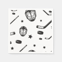 Hockey Black and White Birthday