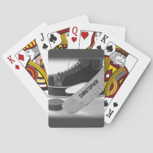 Hockey Black Skates Personlig Casinokort