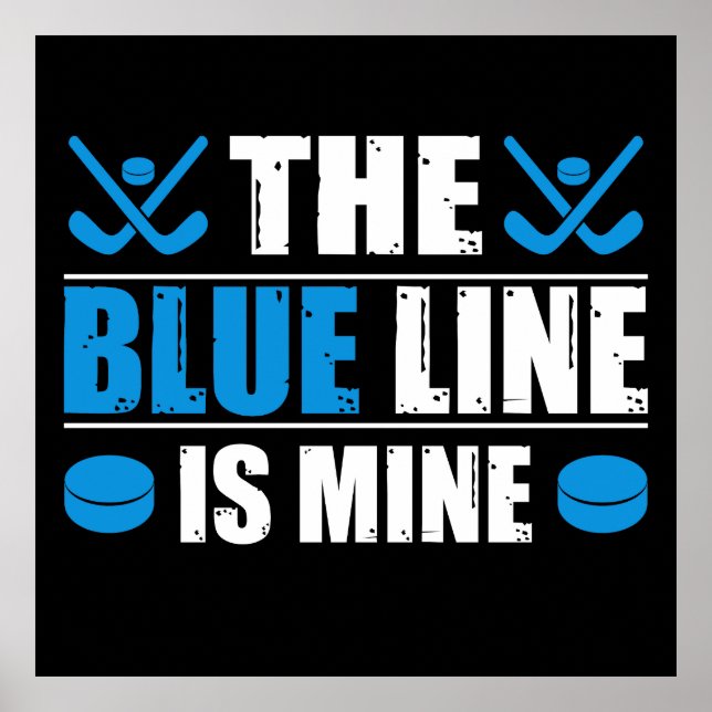 Hockey Blue Line Poster (Framsidan)
