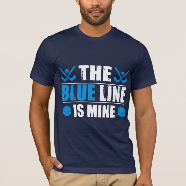 Hockey Blue Line T Shirt (Framsida)