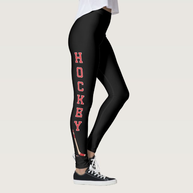 Hockey Brev i Red and White Leggings (Höger)