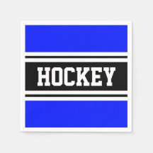 HOCKEY Bright Blue White Tävla Rand