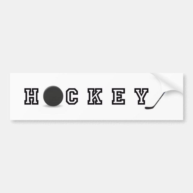 Hockey Bumper Sticker Bildekal (Framsidan)