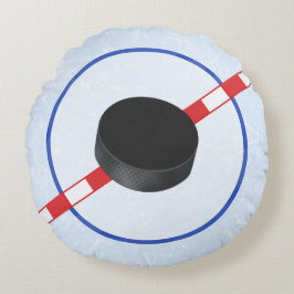 Hockey centrerar ispucken kudder rund kudde