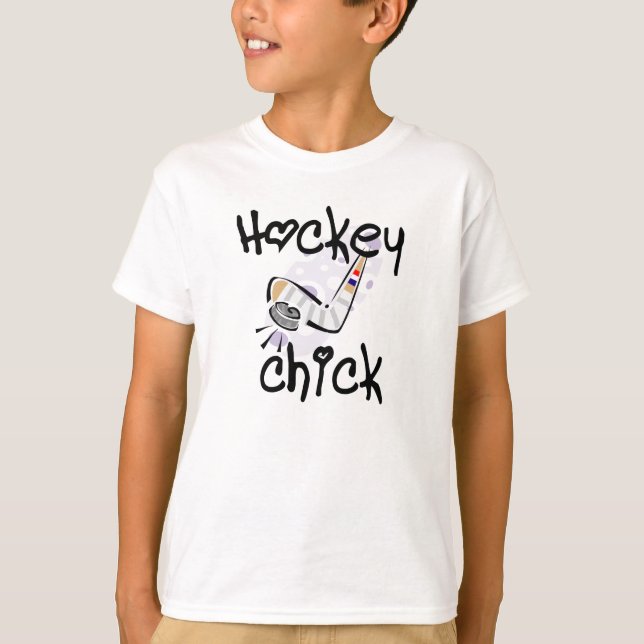 Hockey Chick T-shirts och presenter (Framsida)