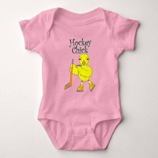 Hockey Chick text T Shirt (Framsida)