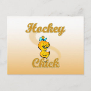 Hockey Chick Vykort
