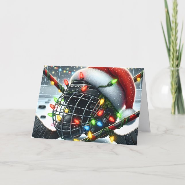 Hockey Christmas Helgkort (Framsida)