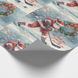  Hockey Christmas with Santa Claus Presentpapper