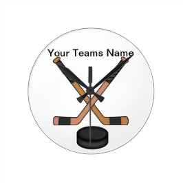 Hockey Clock Rund Klocka