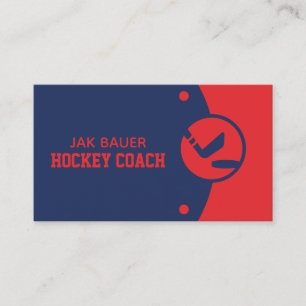 Hockey Coach Affärskort Visitkort