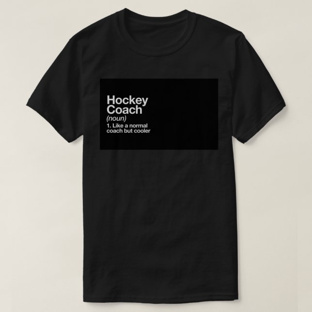 Hockey Coach Funny Definition Trainer Gift Design  T Shirt (Design framsida)