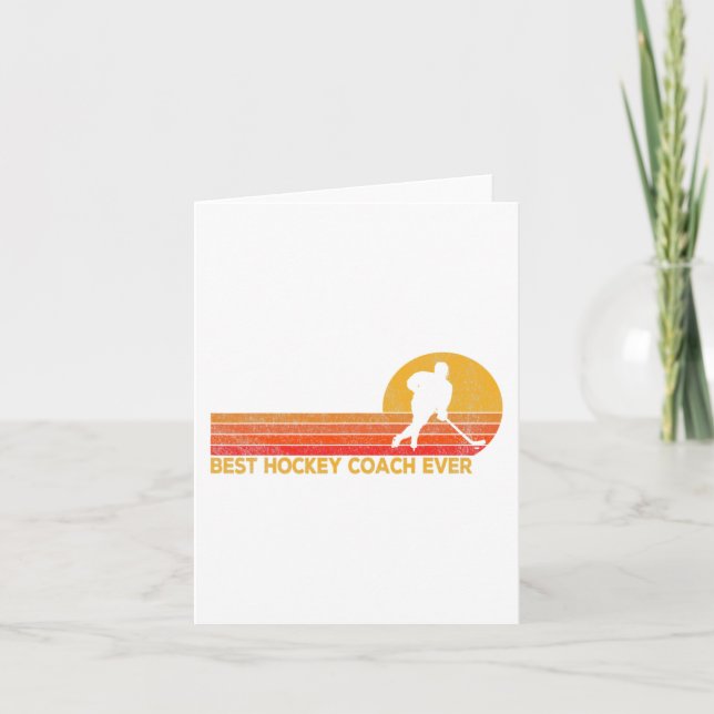 Hockey Coach nånsin Ice Hockey Team Coach Retro Kort (Framsida)