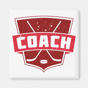 Hockey Coach Retro Stil Shield Magnet