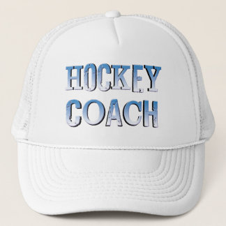 Hockey Coach Rough Blue Text Keps