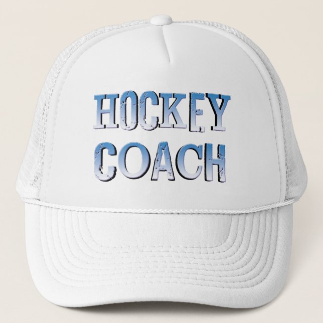 Hockey Coach Rough Blue Text Keps (Framsida)