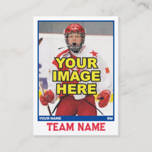 Hockey Collecsible Trading Card   Blå