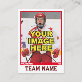 Hockey Collecsible Trading Card | Röd